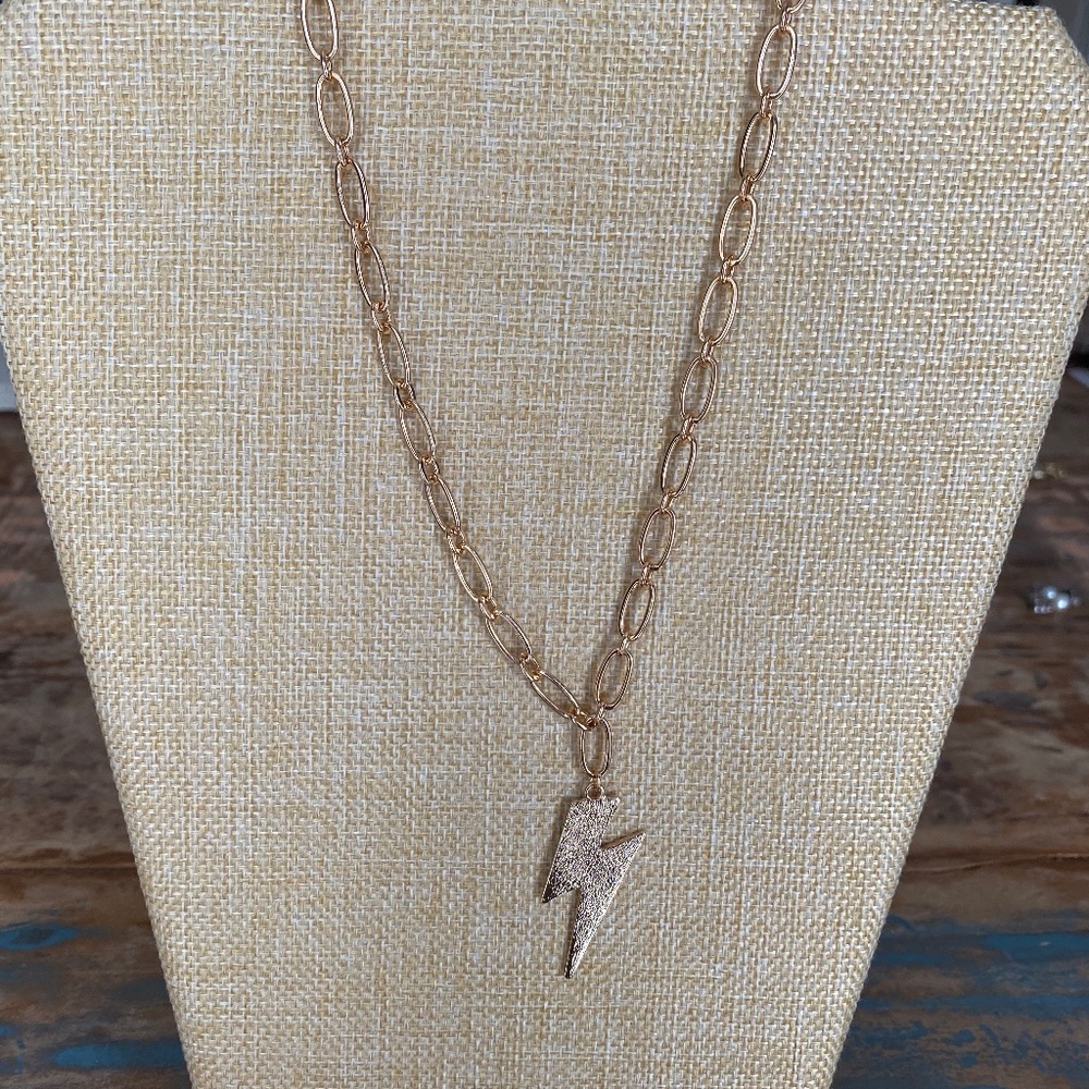 Lightening bolt necklace
